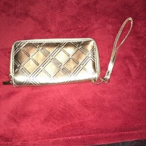 Gold clutch/wristlet!